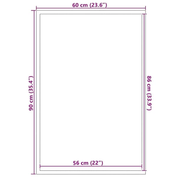vidaXL Dørmåtte Antracit 60x90 cm