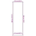 Miniatyrbillede 7 af 7: vidaXL Dørmåtte Sort 115x400 cm