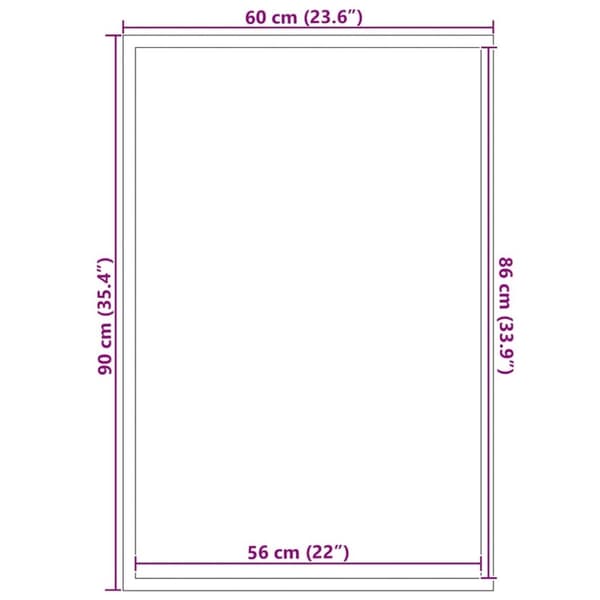 vidaXL Dörrmatta svart 60x90 cm