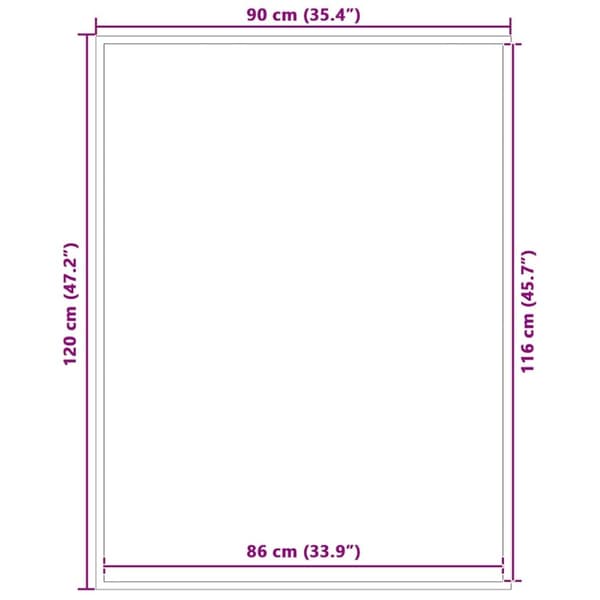 vidaXL Dørmatte Brun 90x120 cm