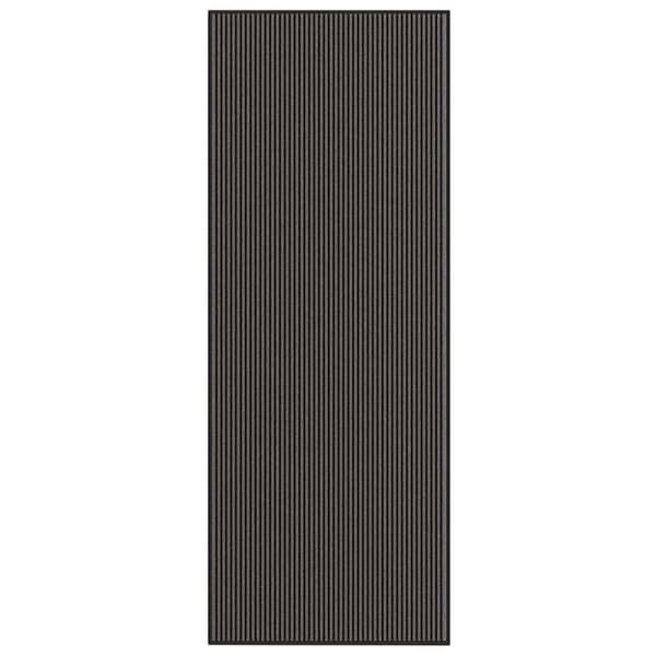 vidaXL Dørmatte Stripe Sort og Grå 115x300 cm