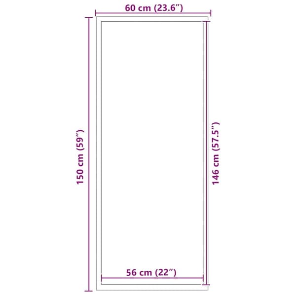 vidaXL Dörrmatta antracit 60x150 cm