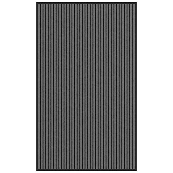 vidaXL Ovimatto raidallinen musta ja harmaa 90x150 cm