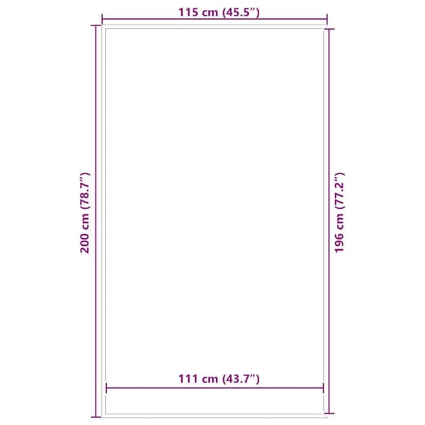 vidaXL Dørmåtte Stribe Sort og Grå 115x200 cm