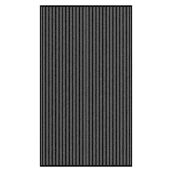 vidaXL Dørmåtte Stribe Sort og Grå 115x200 cm