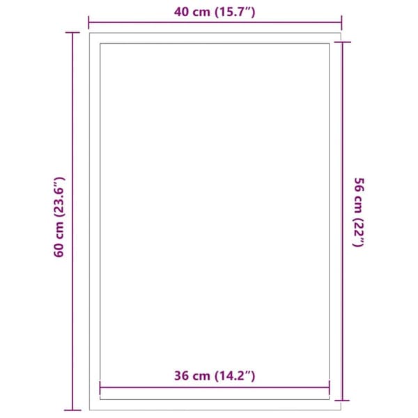 vidaXL Ovimatto musta 40x60 cm