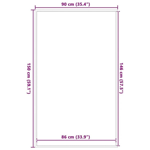 vidaXL Ovimatto sininen 90x150 cm