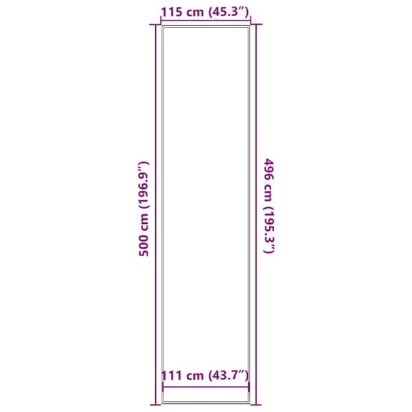 vidaXL Ovimatto sininen 115x500 cm
