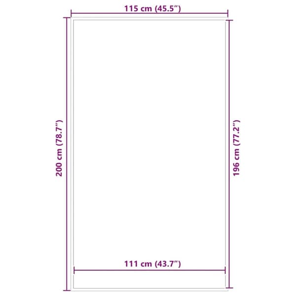 vidaXL Ovimatto musta 115x200 cm