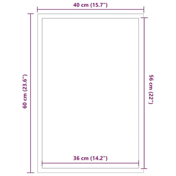 vidaXL Ovimatto musta 40x60 cm