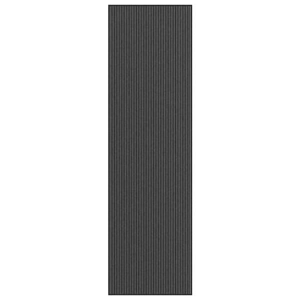 vidaXL Dørmatte Stripe Svart og Grå 115x400 cm