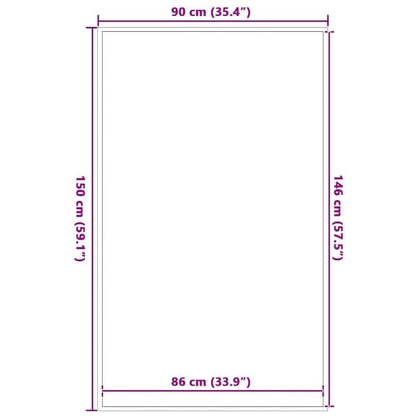 vidaXL Dørmåtte Brun 90x150 cm