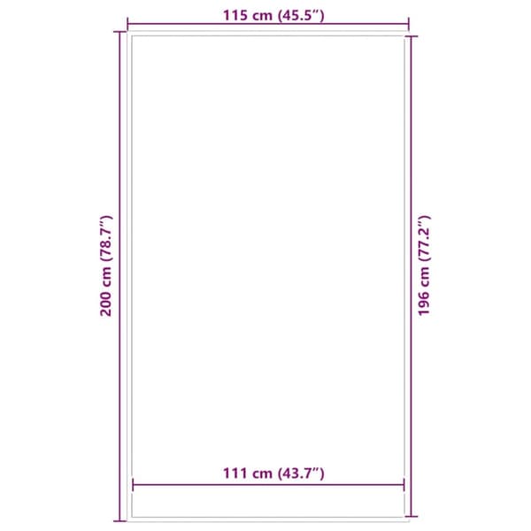 vidaXL Dørmåtte Brun 115x200 cm