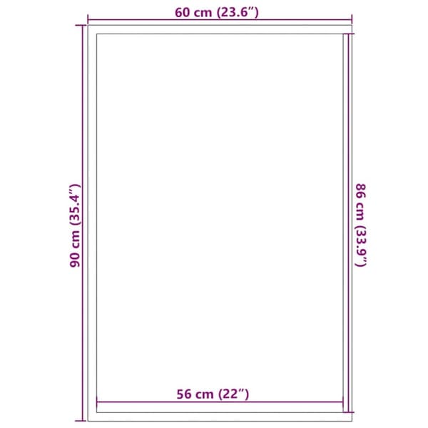 vidaXL Dørmatte Grå 60x90 cm