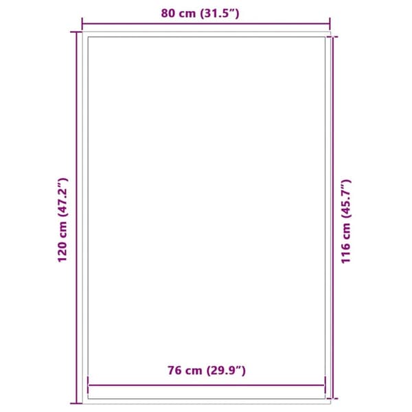 vidaXL Ovimatto antrasiitti 80x120 cm