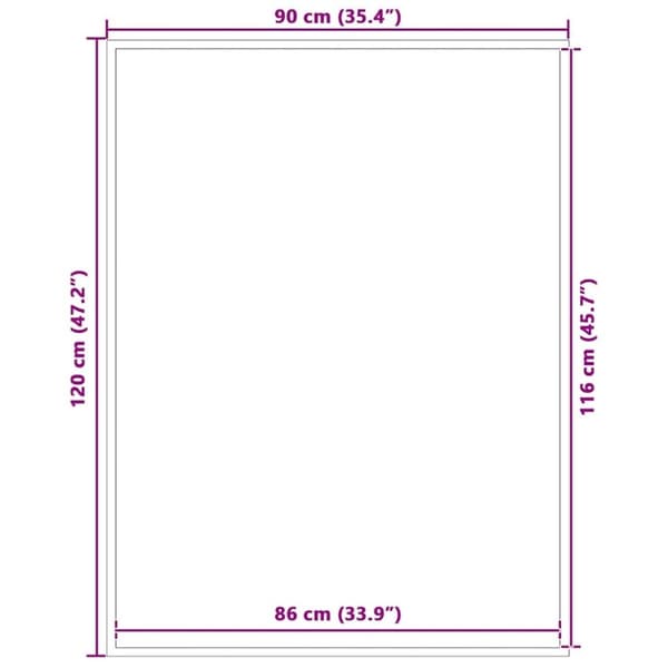 vidaXL Dørmåtte Brun 90x120 cm