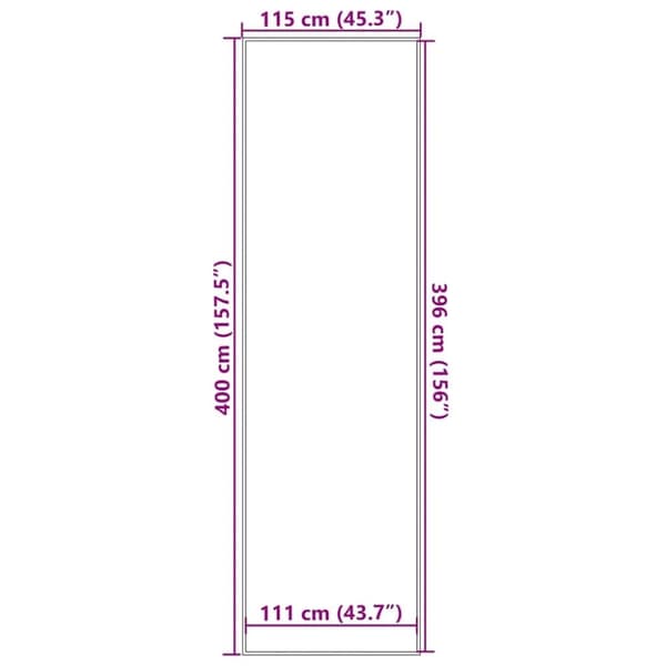 vidaXL Ovimatto ruskea 115x400 cm