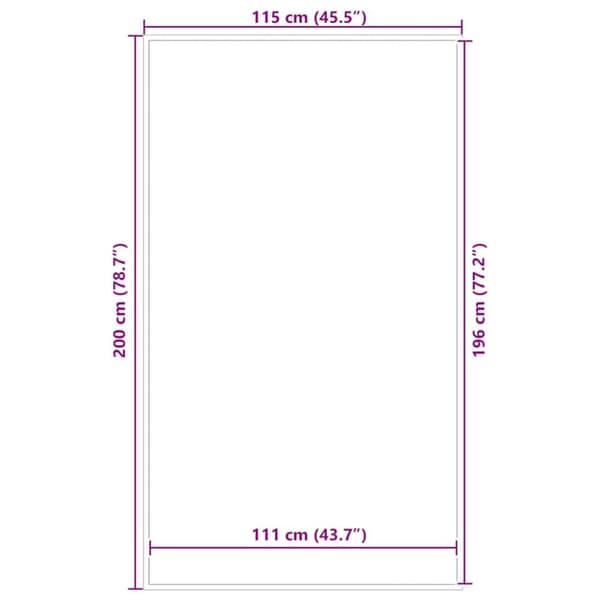 vidaXL Dørmåtte Brun 115x200 cm