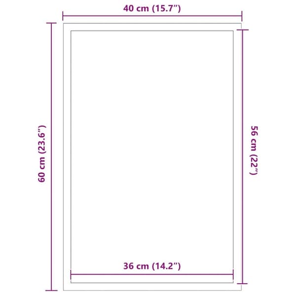 vidaXL Ovimatto harmaa 40x60 cm
