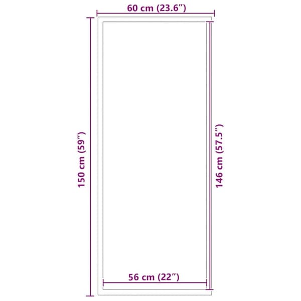 vidaXL Ovimatto ruskea 60x150 cm