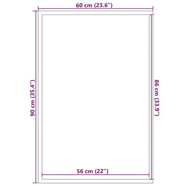 vidaXL Ovimatto antrasiitti 60x90 cm