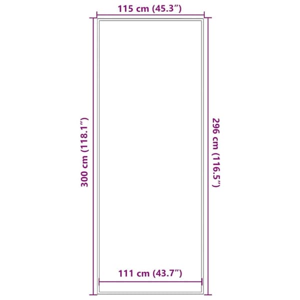vidaXL Dørmatte Antrasitt 115x300 cm
