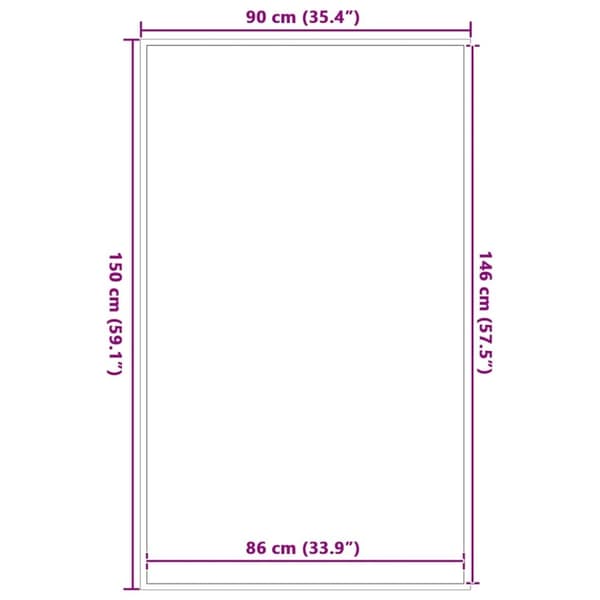 vidaXL Dørmatte Brun 90x150 cm