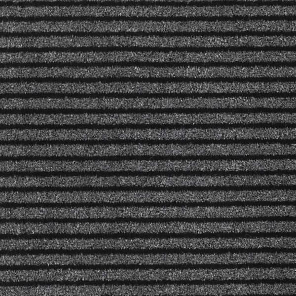 vidaXL Dørmåtte Stribe Sort og Grå 90x120 cm