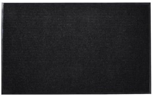 Holdbar Sort Dørmåtte 150x90cm - Antiskrid, Nem Rengøring, Stilfuldt Hjemmebeskyttelse