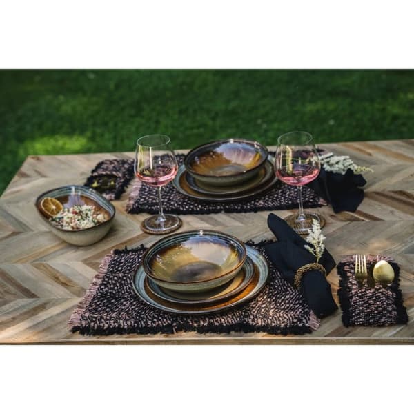 Rootz Placemat Set av 4 - Tabellinställning - Matsekor - Lyxig konsistens - 35 cm x 1 cm x 50 cm