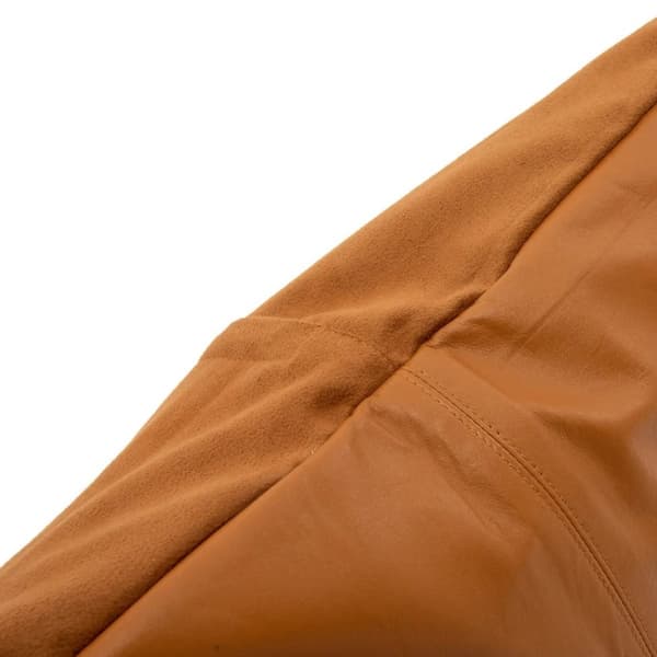Rootz Four Panel Leather Cushion Cover - Läderkuddfäste - Styliskt läderskydd - Chic textur - 60 cm x 60 cm