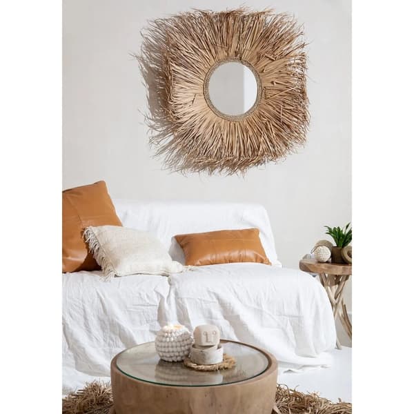Rootz Four Panel Leather Cushion Cover - Läderkuddfäste - Styliskt läderskydd - Chic textur - 60 cm x 60 cm