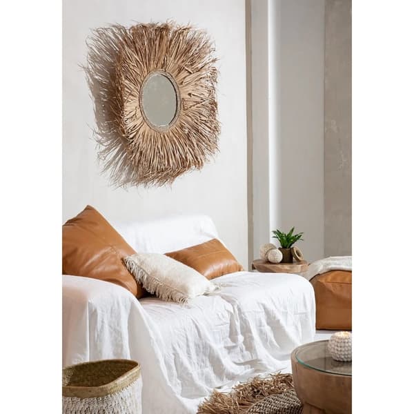 Rootz Four Panel Leather Cushion Cover - Läderkuddfäste - Styliskt läderskydd - Chic textur - 60 cm x 60 cm