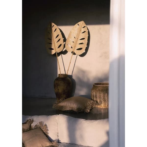 Rootz Jute Bonita Kuddfodral - Naturlig Raffia - Neutral dekor - Holiday Vibes - 60cm x 60cm x 2cm