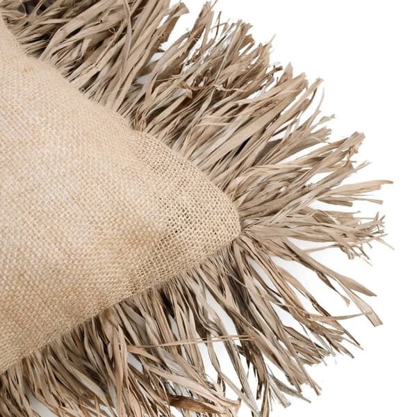 Rootz Jute Bonita Kuddfodral - Naturlig Raffia - Neutral dekor - Holiday Vibes - 60cm x 60cm x 2cm