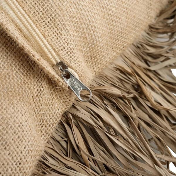 Rootz Jute Bonita Kuddfodral - Naturlig Raffia - Neutral dekor - Holiday Vibes - 60cm x 60cm x 2cm