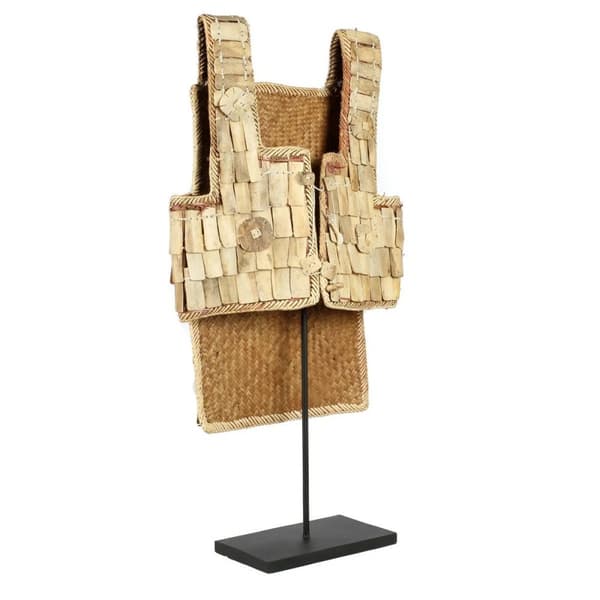 Rootz The Warrior på stativ - Konstverk - Skulptur - Buffalo Bone - Unikt mittpunkt - 10 cm x 40 cm x 80 cm