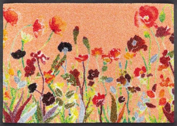 Paillasson Vildblommor smutsavvisande matta tvättbar i olika storlekar tvätt+tork design