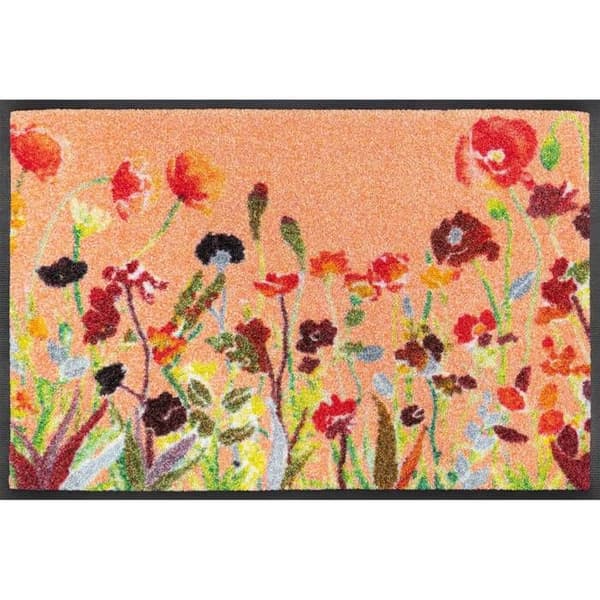 Paillasson Vildblommor smutsavvisande matta tvättbar i olika storlekar tvätt+tork design