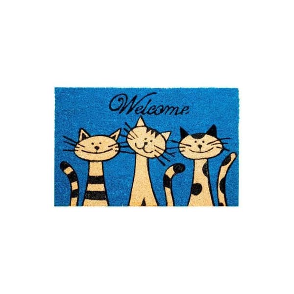 GENERISK Dörrmatta - Cats Model - Kokosfiber - 60x40cm - Rektangulär