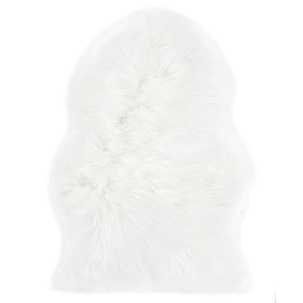 Rootz faux päls matta - imitation lambskin - dekorativt kast - mysig komfort - 80 x 55 x 6,1 cm