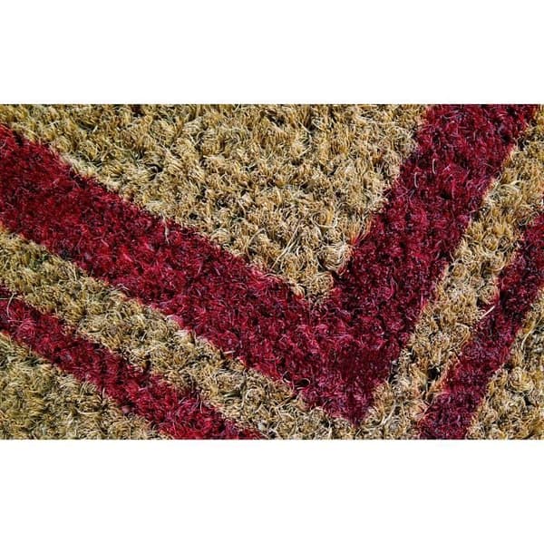Kokosmatta naturalkant röd 40x60cm