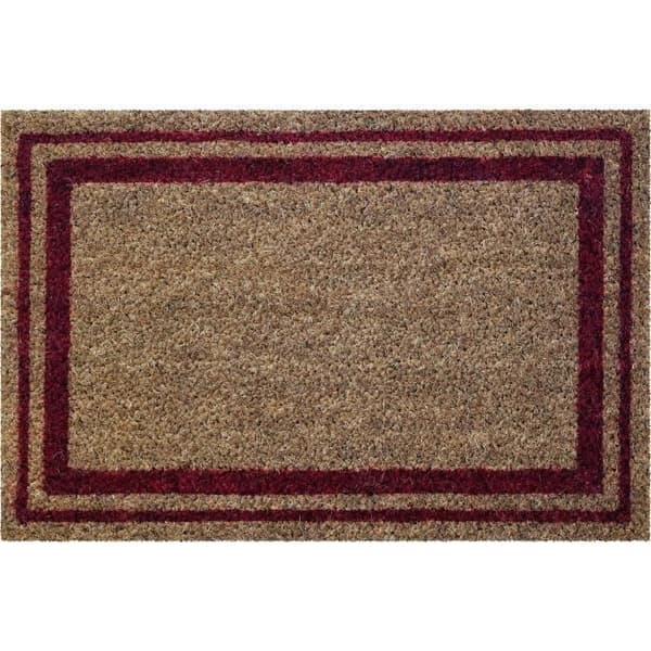 Kokosmatta naturalkant röd 40x60cm