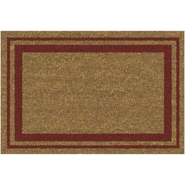 Kokosmatta naturalkant röd 40x60cm