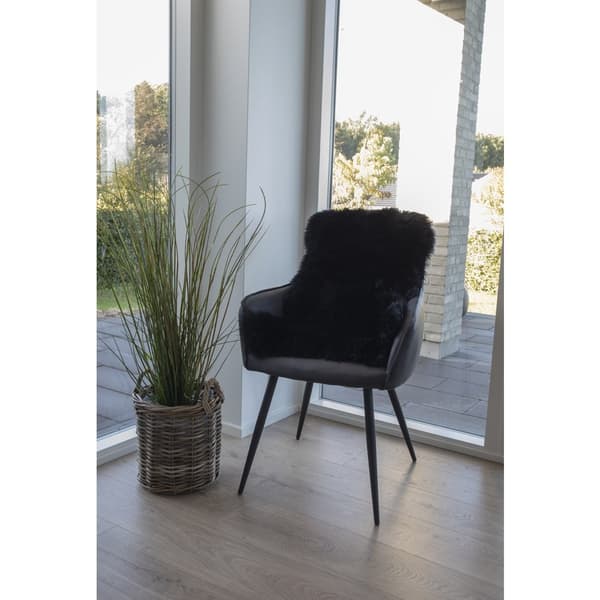 Rootz Lambsann Mat - lampaannahan matto - Karitsan villamato - ylellinen mukavuus - 50 cm x 85cm - musta