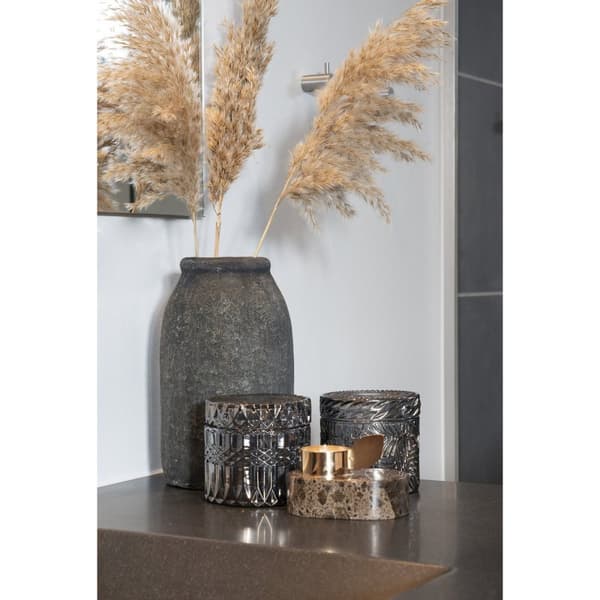 Rootz Decorative Jar Set - Glasbehållare - Rökt glasbehållare - Elegant heminredning - Ø9x8.5 cm
