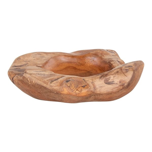 Rootz Rio Bowl - Käsintehty Teak Bowl - Orgaaninen muoto - Ainutlaatuinen muotoilu - Luonnollinen kauneus - Ø20x8 cm