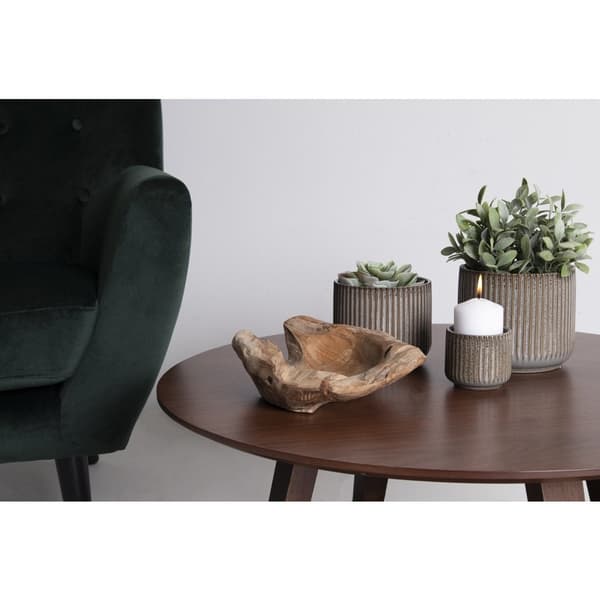 Rootz Rio Bowl - Käsintehty Teak Bowl - Orgaaninen muoto - Ainutlaatuinen muotoilu - Luonnollinen kauneus - Ø20x8 cm