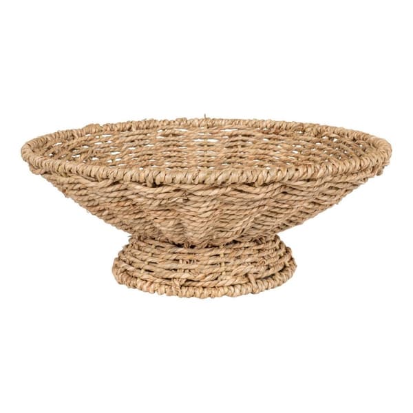 Rootz Pruna Serving Tray - Snacks Tray - Dekorativ bricka - Natural Elegance - Ø30cm x 11cm - Seagrass Woven Design