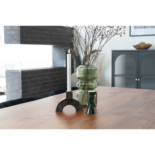 Rootz Green Glass Vase - Decorative Vase - Modern Glass Vase - Lägger till elegans - Ø12x25 cm